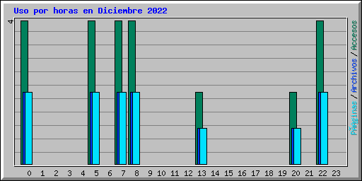 Uso por horas en Diciembre 2022